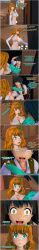3d artist_request black_clover body_swap empty_eyes femsub large_breasts long_hair mimosa_vermillion orange_hair possession text wedding_dress