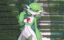  ai_art animated animated_eyes_only breasts caption dialogue femdom furry gardevoir green_hair happy_trance hypnotic_eyes jungle kaa_eyes manip midriff monster_girl naga_girl navel nintendo nipples nude ping pokemon pokemon_(creature) pov pov_sub pussy suppas_(manipper) text video white_skin 