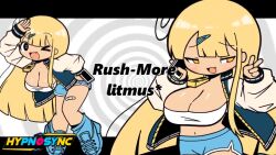  animated bandage blonde_hair bouncing_breasts breasts femsub hypnosync kaa_eyes large_breasts lucia_(hypnosync) phone seiro sound tagme video zipper 