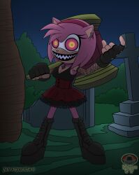  amy_rose boom_boo breasts cleavage earrings femsub fishnets furry goth happy_trance hedgehog_girl jen-foxworth jewelry large_breasts necklace nightmare_fuel pink_hair possession sharp_teeth short_hair sonic_the_hedgehog_(series) 