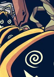 absurdres breasts complex_background convenient_censoring earrings efalabrino female_only femsub forest ghost halloween happy_trance hat hex_maniac huge_breasts navel night nintendo nude open_mouth outdoors pokemon pokemon_legends_z-a pumpkin purple_hair solo sound spiral_eyes starlieskye_(va) talisman text thighhighs trees video voice_acted zombie_walk