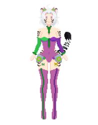  animal_ears cat_ears female_only femsub glowing_eyes happy_trance lao_xi nyarukavt pink_eyes pixel_art tail tattoo tech_control tie tiger_girl virtual_youtuber 