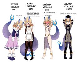  dragon_boy elf_ears erection harem_outfit horns idpet malesub naked_apron penis robotization sequence tail text 