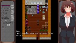 animated ass ass_focus black_hair breasts brown_eyes brown_hair dark_skin empty_eyes femsub huge_breasts hypnosis_academy:_the_hypnosis_trap_and_the_married_teacher jacket love maledom panties short_hair skirt sound teacher tracksuit video video_game yellow_eyes