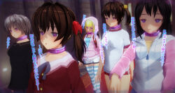 3d collar expressionless femsub hypnotic_accessory multiple_girls text translated xenon3131_mc