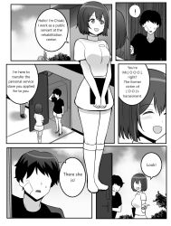 breasts hard_translated large_breasts monochrome rebake tagme text translated