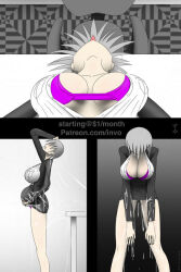  arched_back bare_legs femsub intorsus_volo legs office_lady parasite possession pregnant short_hair silver_hair skirt unbirthing 