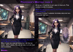 ai_art caption domestication gregory_michelson_(generator) manip purple_hair sequence text transformation
