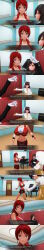 3d absurdres board_exclusive breasts comic custom_maid_3d_2 dancer dancing dialogue empty_eyes english_text expressionless female_only femdom femsub huge_breasts hypnotia_(mc_trap_town) kamen_writer_mc mc_trap_town multiple_girls red_eyes red_hair rina_(mc_trap_town) screenshot standing_at_attention symbol_in_eyes text xlmpth