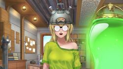  accidental_hypnosis animated blonde_hair brain_drain changer_(character) chien_vietnam electricity femsub glasses helmet nerd original sound tech_control video virtual_youtuber voice_acted 