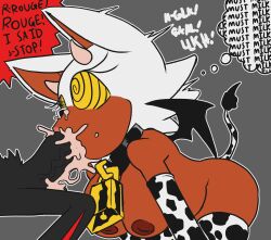  artist_request bottomless cow_girl cow_print cowbell cum cum_in_mouth cum_in_nose cum_on_body failed_hypnosis fellatio furry horns hypnotized_rapist mantra milking oral penis rouge_the_bat shadow_the_hedgehog sonic_the_hedgehog_(series) spiral_eyes symbol_in_eyes tail thecumman topless wings 
