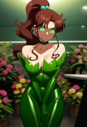 ai_art corruption cx9000_(generator) glowing latex plant sailor_jupiter sailor_moon_(series)