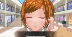 3d brown_hair custom_maid_3d_2 female_only femsub kamen_writer_mc open_mouth rika_(made_to_order) text thought_bubble