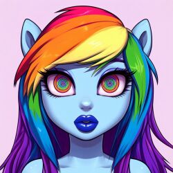 ai_art animal_ears equestria_girls femsub my_little_pony rainbow_dash rainbow_hair tagme 