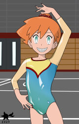 braces empty_eyes femsub gym_uniform happy_trance leotard loli misty nintendo orange_hair pokemon smile weirdfoxx