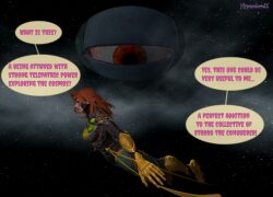 3d alien crossover dc_comics dialogue english_text floating hypnolordx jean_grey long_hair marvel_comics marvel_rivals red_eyes red_hair signature source_filmmaker speech_bubble starro super_hero text x-men