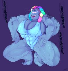  barefoot bismuth glowing_eyes haigure solo steven_universe 