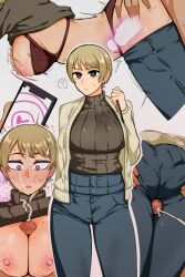  akane-banashi blonde_hair blush bra breasts brown_eyes censored clothed confused cum cum_in_uterus cum_on_breasts femsub hypnotic_screen lactation maledom masaki_osaki milf milk nipples nude orgasm paizuri penis phone pink_eyes ryuugu sex short_hair simple_background spiral sweat thighjob underwear vaginal white_background x-ray 