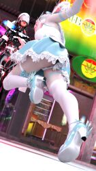 3d arm_bands ass bare_shoulders belt blindfold bodysuit boots bow breasts corset drone expressionless female_only femsub garter garter_straps gloves harness high_heels kui_(artist) lipstick magical_girl mask multiple_girls nun opera_gloves original panties red_lipstick rubber silver_hair skirt socks standing standing_at_attention tech_control thighhighs