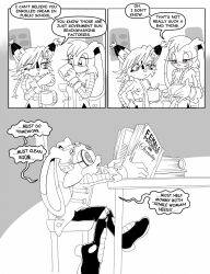  blush book boots bunny_girl cat_girl comic cream_the_rabbit female_only femdom femsub furry greyscale incest kandlin lynx_girl monochrome mother_and_daughter nicole_the_lynx sonic_the_hedgehog_(series) spiral_eyes symbol_in_eyes text vanilla_the_rabbit 