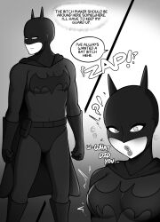  abarus aware batman bimbofication breast_expansion clothed confused dc_comics dialogue english_text femboy feminization lip_expansion male_only malesub spiral super_hero text 