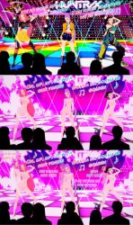  3d bare_breasts before_and_after black_hair body_control breasts dancing demon exhibitionism femsub humiliation koikatsu! kpop_demon_hunters long_hair mira_(kpop_demon_hunters) nude pink_hair posed possession purple_hair pussy rumi_(kpop_demon_hunters) short_hair stage stage_hypnosis text very_long_hair worldender yellow_eyes zoey_(kpop_demon_hunters) 