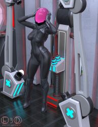 3d before_and_after bodysuit breasts daz_studio drone errant3d female_only femsub helmet resisting solo standing tech_control tight_clothing watermark