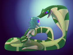 arcane femsub happy_trance jinx_(league_of_legends) kaa_eyes kneeling league_of_legends luckyxl102 restrained sitting snake