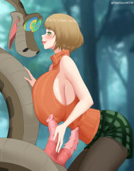  ashley_graham blonde_hair blush deepspaceart disney femsub kaa kaa_eyes maledom multiple_penises resident_evil resident_evil_4 snake snake_penis the_jungle_book 