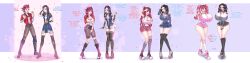  before_and_after bimbofication black_hair breasts caitlyn_(lol) comic femsub huge_breasts large_breasts league_of_legends lip_expansion purpluck red_hair text transformation vi_(league_of_legends) 