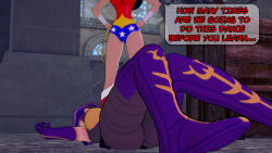 aware circe clothed dc_comics dialogue dogdog english_text female_only multiple_girls purple_hair text wonder_woman