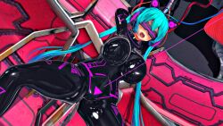  3d ahoge arms_above_head beam blue_eyes blue_hair blush bodysuit breasts cables corruption custom_maid_3d_2 cyan_hair cyber-sexaroid_(dndniwana3s) dronification erect_nipples_under_clothes esther_r18 fake_animal_ears female_only femsub headphones huge_breasts large_breasts laser_pointer latex open_mouth rubber sex_machine solo spread_legs squatting tears tech_control thick_thighs tongue tubes twintails uchinoko_esther_(esther_r18) vaginal visor 