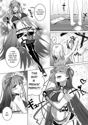 bottomless breasts comic cosplay duokuma exposed_chest fate/grand_order fate_(series) female_only femsub ghost greyscale groping hard_translated hyoui_lover large_breasts masturbation monochrome multiple_girls nude orgasm original possession tagme text topless translated underwear undressing yuri 
