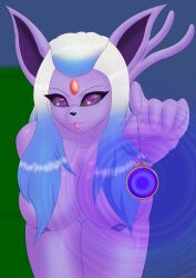  absurdres bare_breasts bottomless breasts espeon female_only femdom furry huge_breasts large_breasts looking_at_viewer nintendo nude pendulum pokemon pokemon_(creature) pov pov_sub secret_pony_guy tongue tongue_out topless wisp_(hypnoticespeon) 