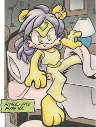 barefoot empty_eyes female_only femsub furry green_eyes mina_mongoose mongoose_girl possession purple_hair sonic_the_hedgehog_(series) text