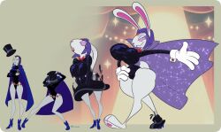  ass ass_expansion breast_expansion breasts bunny_ears bunny_girl dc_comics furry happy_trance huge_ass huge_breasts magician purple_hair raven sequence spiral_eyes symbol_in_eyes teen_titans toonification toonvasion transformation 