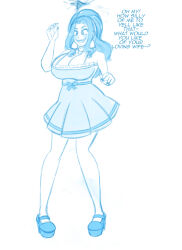 bouffant breasts cana_alberona cleavage domestication dress earrings fairy_tail female_only femsub happy_trance high_heels housewife jewelry kobi94 large_breasts long_hair makeup monochrome nail_polish necklace sketch solo spiral_eyes standing stepfordization symbol_in_eyes text transformation