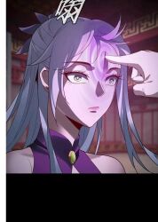  empty_eyes femsub finger_to_forehead i_am_the_fated_villain magic maledom screenshot tagme 