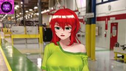 bimbofication breast_expansion changer_(character) chien_vietnam empty_eyes hypnovember red_hair tech_control video virtual_youtuber voice_acted