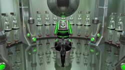 3d balthazarbludd bodysuit drone expressionless female_only femdom femsub latex robot robot_girl rubber standing stasis_tank tech_control thigh_boots thighhighs