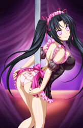 ass black_hair blush breasts erect_nipples female_only femsub glowing glowing_eyes happy_trance high_school_dxd large_ass large_breasts lingerie long_hair looking_at_viewer manip misterman4_(manipper) panties pole_dancing serafall_leviathan smile spiral_eyes symbol_in_eyes tagme twintails underwear