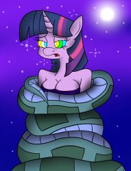  breasts coils crossover disney furry hypnobrony kaa kaa_eyes large_breasts maledom my_little_pony nightgown ring_eyes snake straight-cut_bangs the_jungle_book twilight_sparkle 