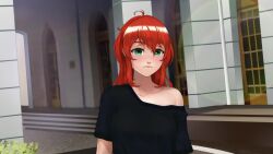  animated blonde_hair changer_(character) chien_vietnam green_eyes hucow mother_and_daughter multiple_girls multiple_subs original red_hair sound topless video virtual_youtuber voice_acted 