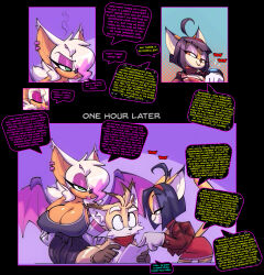 bigdad breasts cleavage dialogue eyeshadow femdom femsub furry hair_covering_one_eye honey_the_cat large_breasts malesub manip miles_tails_prower netorare rouge_the_bat sexuality_change sonic_the_hedgehog_(series) tagme tech_control text tiechonortheal_(manipper)