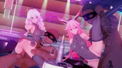  3d ahoge animated bald balls blue_eyes bottle bouncing_breasts breasts empty_eyes english_text environmental_text erect_nipples erect_nipples_under_clothes erection expressionless eye_mask femsub glass gloves honkai_impact_3rd kiana_kaslana koikatsu! large_breasts leotard long_hair maledom mask multiple_boys multiple_doms multiple_girls multiple_subs no_eyes opera_gloves penis pink_hair pubic_hair purple_eyes see-through sex short_hair tattoo text twin_braids vaginal very_long_hair video voldar white_hair yae_sakura 