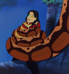 agents_of_shield black_hair coils geekgirl8 jungle kaa_eyes kenneth_(geekgirl8) marvel_comics melinda_may_(marvel) original smile tail