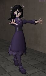 3d black_hair empty_eyes femsub hex_maniac hypnolordx long_hair nintendo pokemon pokemon_legends_z-a zombie_walk