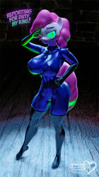  3d abs blender bodysuit breasts cleavage corruption erect_nipples_under_clothes expressionless female_only femsub furry gloves green_eyes green_sclera king_sombra large_breasts long_hair muscle_girl my_little_pony opera_gloves pink_hair pinkie_pie signature standing supercasket thighhighs tight_clothing 