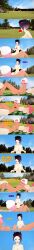  absurdres black_eyes black_hair blonde_hair breasts brown_hair closed_eyes dialogue english_text female_only femdom femsub long_hair mad_jacks multiple_girls multiple_subs nintendo nipples nude pink_eyes pink_hair pokeball pokemon short_hair symbol_in_eyes text white_eyes whitewash_eyes whitney 