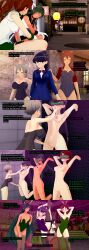  3d absurdres black_hair bunny_ears bunny_girl censored crossover cyanstargazer empty_eyes english_text femsub green_hair grey_hair hana_uzaki happy_trance komi_can't_communicate komi_shouko large_breasts long_hair multiple_girls multiple_subs raven_branwen red_hair rwby sailor_jupiter sailor_moon_(series) sailor_pluto short_hair text tomo-chan_is_a_girl tomo_aizawa uzaki-chan_wants_to_hang_out! visor 